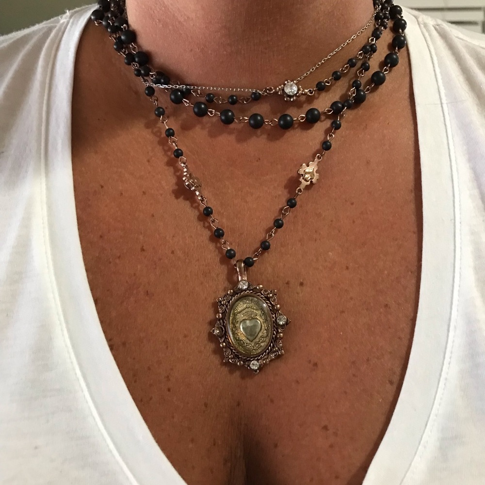 handmade rosary necklace